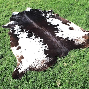 Tricolor Cowhide Rug Genuine Cowhide Rug Tricolor Cow Skin Rug Real Cowhide Floor Rug
