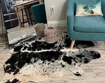 Genuine Cowhide Rug Brazilian Cowhide Rug Natural Cowhide Floor Rug Cow Skin Rug Cowhide Rug Black and White