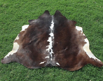 Tricolor Cowhide Rug Brazilian Cowhide Rug Natural Cowhide Floor Rug 5 x 5