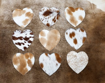 Cowhide Wedding Favors For Guests Real Cowhide Coasters Brown and White Cowhide Coasters Cowhide Wedding Decor Personalized Wedding Favor