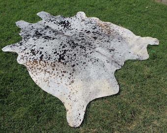 Tricolor Cowhide Rug Brazilian Cowhide Rug Tricolor Cowhide Rug Speckled Cowhide Rug