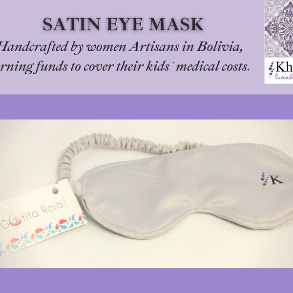 SET: Handmade Artisan Eye Mask and Lavender Sachet
