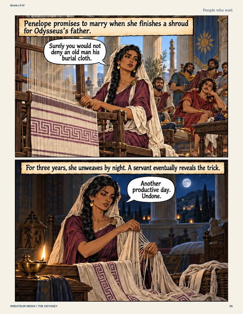 The Odyssey Comic PDF | Homer Epic Adaptation | Digital Download image 6
