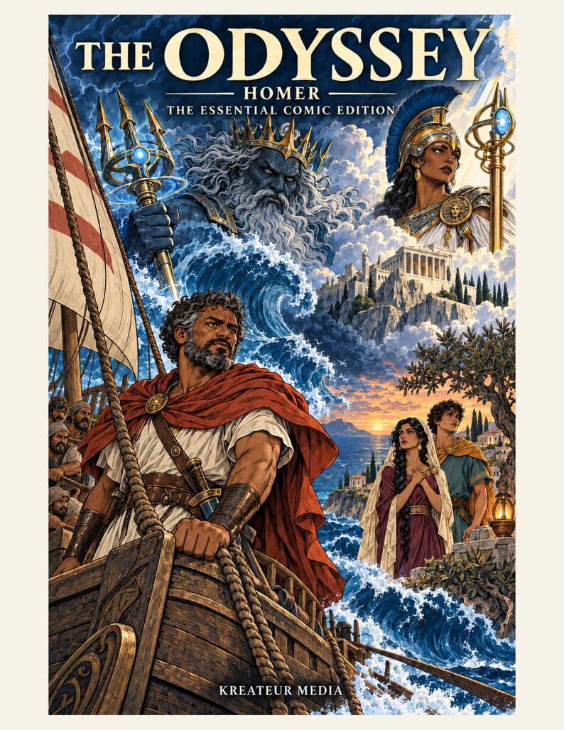 The Odyssey Comic PDF | Homer Epic Adaptation | Digital Download image 3
