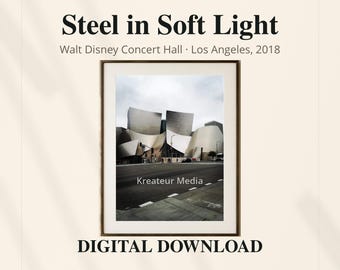 Walt Disney Concert Hall Photo, Los Angeles Architecture Wall Art, 2018 Photography Download, 3 Print Sizes