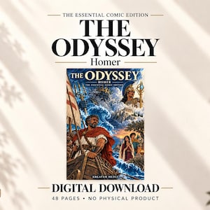 The Odyssey Comic PDF | Homer Epic Adaptation | Digital Download image 1