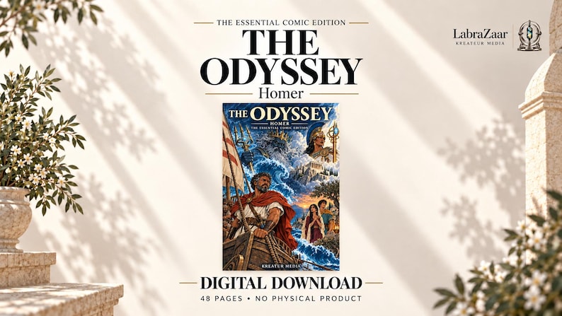 The Odyssey Comic PDF | Homer Epic Adaptation | Digital Download image 1