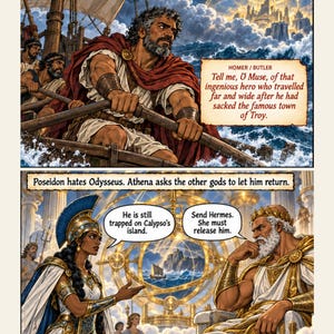 The Odyssey Comic PDF | Homer Epic Adaptation | Digital Download image 4