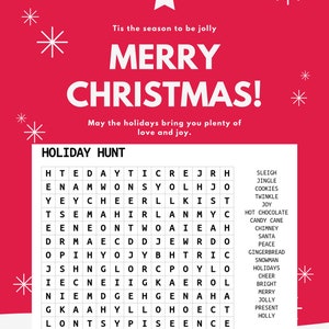 HOLIDAY Word Search (download)