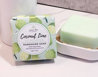 Coconut Lime Verdana Handmade Soap 4 Oz. - Etsy 