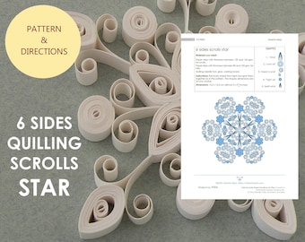 PDF Quilling Star Pattern, Working Document for Intermediate Quiller, Alberta Neal P004 ...