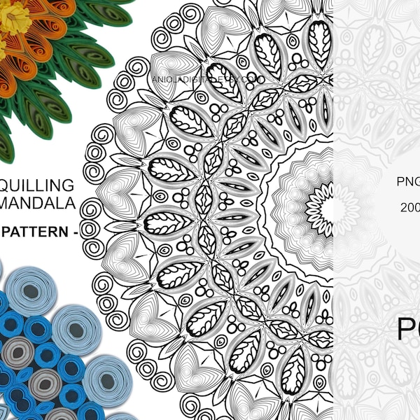 Quilling Mandala PNG download pattern P014