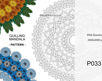 Quilling Mandala PNG download pattern P033