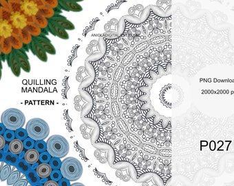 Quilling Mandala PNG download pattern P027