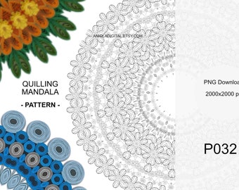 Quilling Mandala PNG download pattern P032