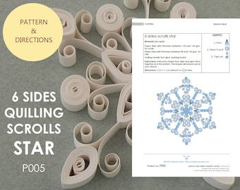 PDF Quilling Star Pattern, Working Document for Intermediate Quiller, Alberta Neal P004 ...
