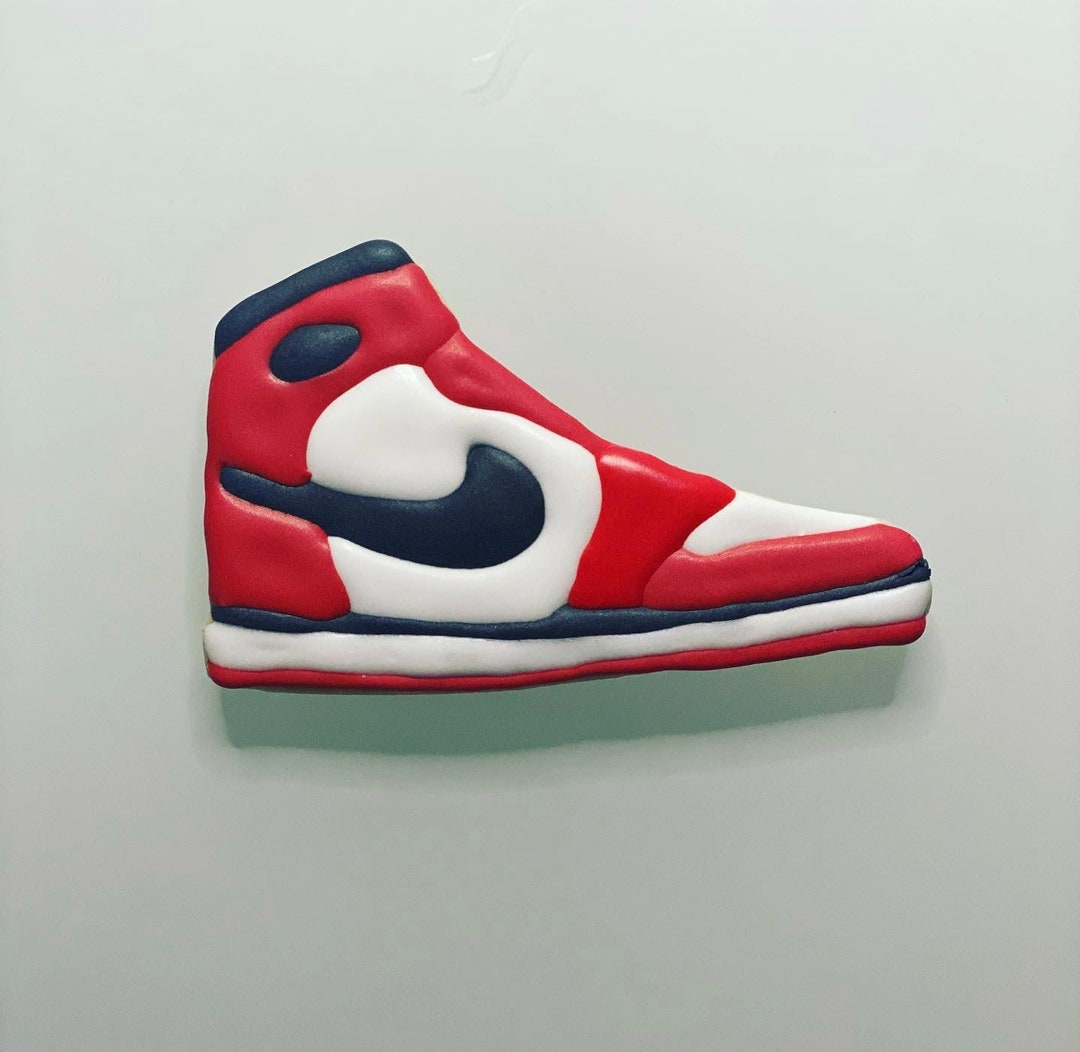 Jordan 1 Sneaker Cookies Sneaker Cookies Jordan Cookies Custom Cookies Decorated Sugar Cookies