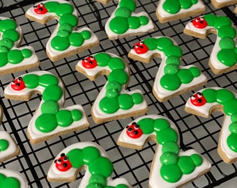 Very Hungry Caterpillar Cookies | Caterpillar Cookies | Sugar Cookies | Animal Cookies | Custom Cookies | Decorated Sugar Cookies