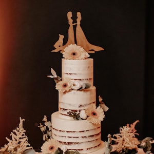 Wooden Cake Topper for cake, wedding cake decoration, birthday or baptism