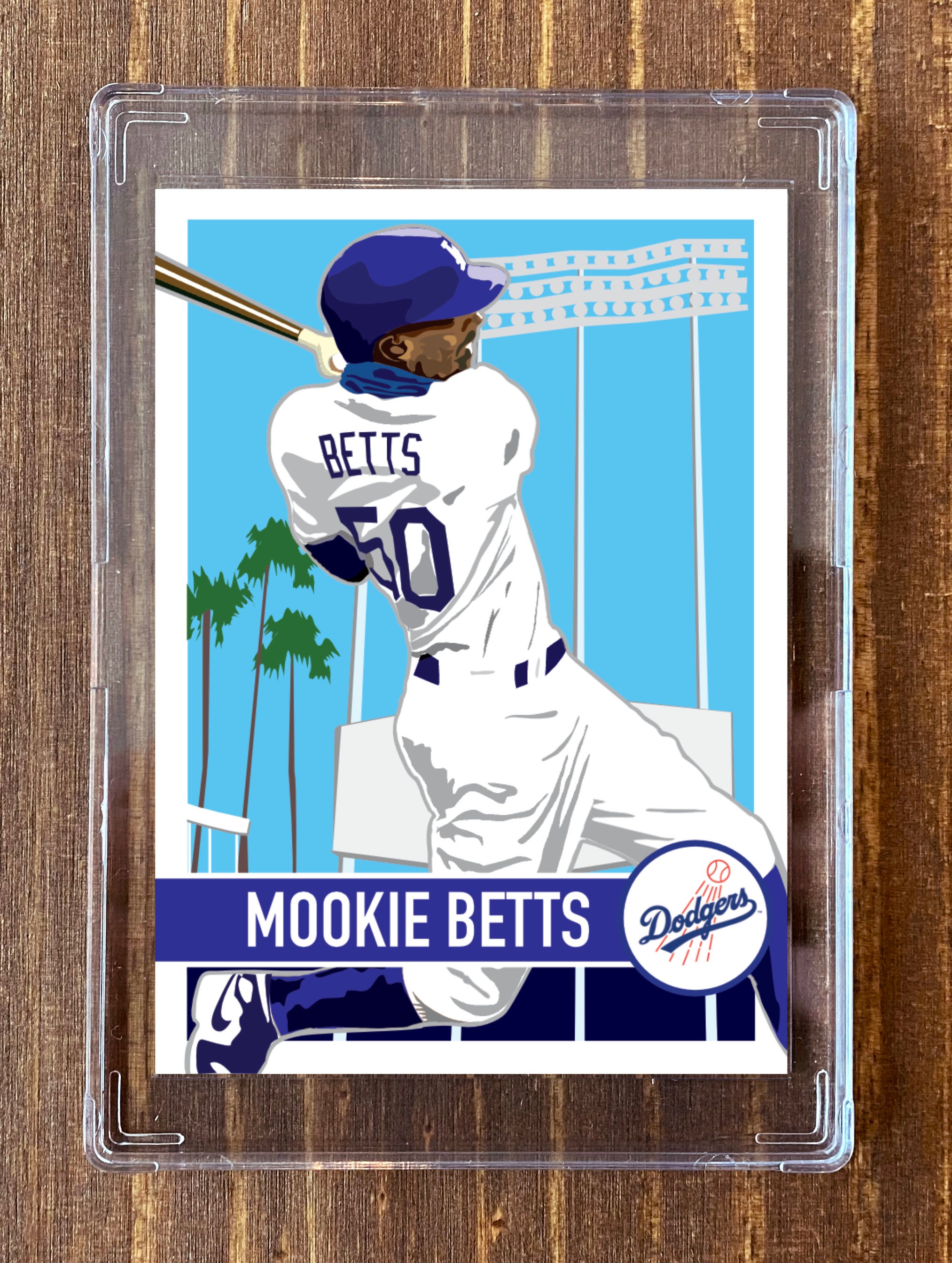 MOOKIE BETTS Custom Illustrated Card