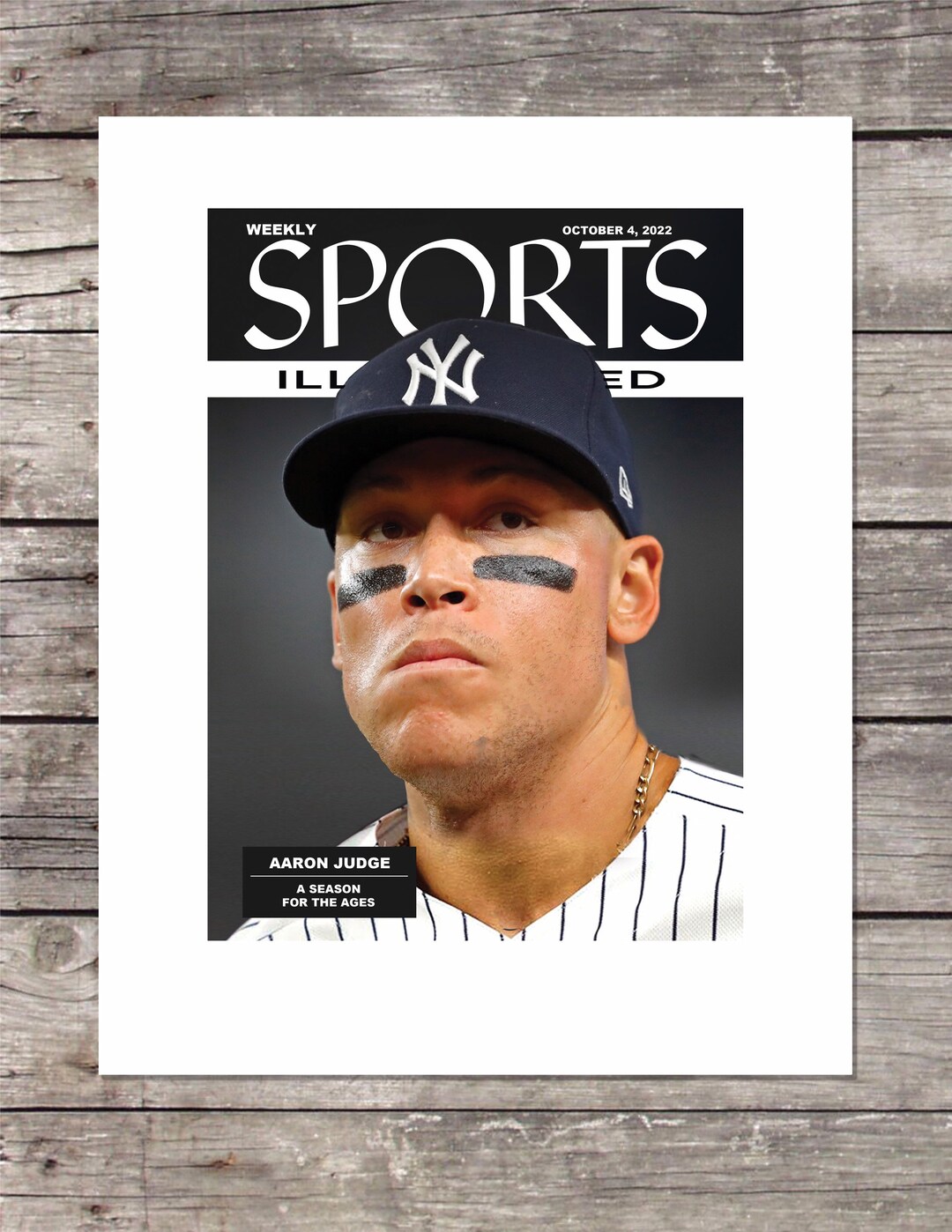 Aaron Judge Vintage Sports Illustrated Print 8 X 11 11 X 14 Paper Size