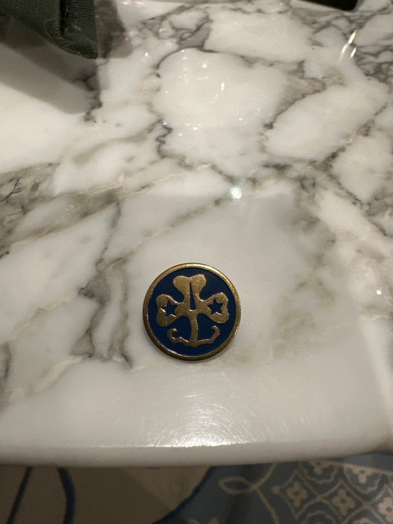 Girl Scout Trefoil Pin Blue Etsy