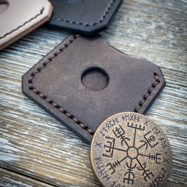 The Porthole - Leather EDC Challenge Coin Slip Case