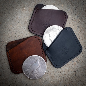 The Keeper - Estuche de cuero para monedas con compartimentos para el transporte diario de artículos de primera necesidad