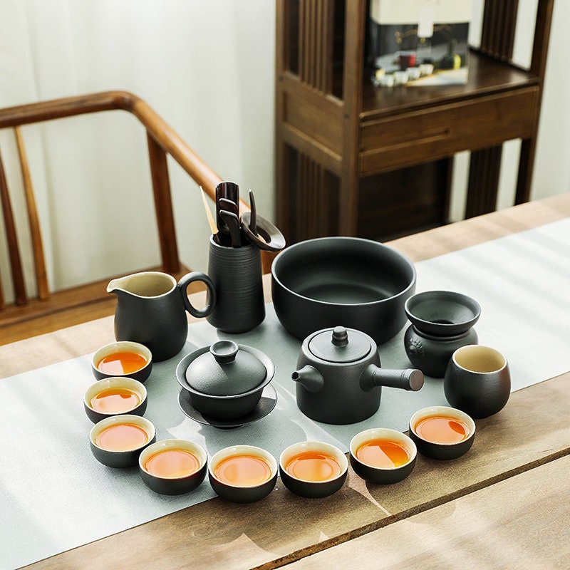 Keramik Handwerk Teekanne Teetasse Set Etsy