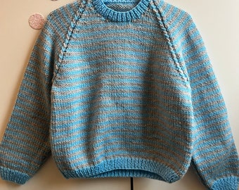 2-3 years personalised hand-knitted, hand embroidered jumper