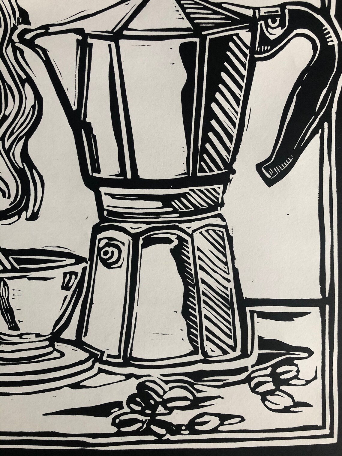 Java Jive, Italian Coffee Original Art Print Linocut Signed - Etsy