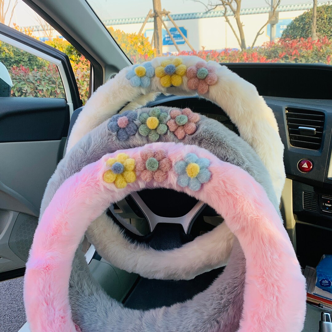 Super Soft Fluffy Steering Wheel Cover for Women Handmade Cute Etsy