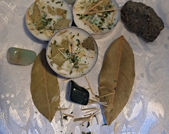 Good Luck intention tealight candles