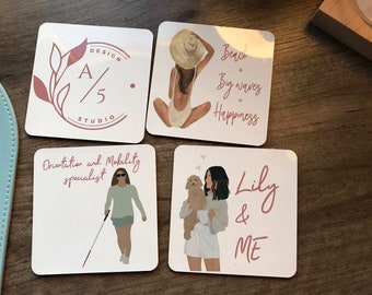 Customised square skinny coasters