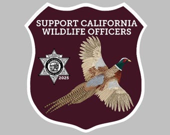 2025 Warden Stamp Decal | Support California Wildlife Officers | Window/Bumper Sticker | Fish & Game Protect Hunting Fishing