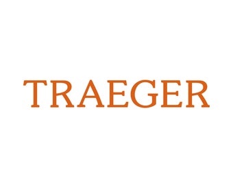 Traeger Logo (NAME ONLY) Vinyl Die-Cut Decal | Smoker Pellet Grill BBQ | Window/Bumper Sticker