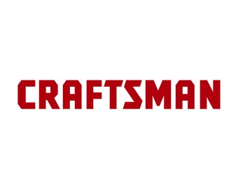 Craftsman Tools Logo Vinyl Die-Cut Aufkleber | HERGESTELLT IN USA | Fenster-/Autoaufkleber | Werkzeugkasten Mechaniker Truhe Professionelle Kfz-Reparatur Marke