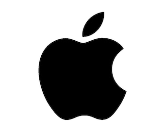 2-Pack APPLE Logo Vinyl Decals | Window/Bumper Stickers | Made In USA | iPhone iPad MacBook Pro Authentic Laptop iPod