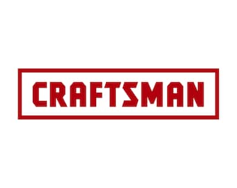 Craftsman Tools Logo with Border Vinyl Die-Cut Decal | MADE IN USA | Window/Bumper Sticker | Toolbox Mechanic Chest Professional Automotive