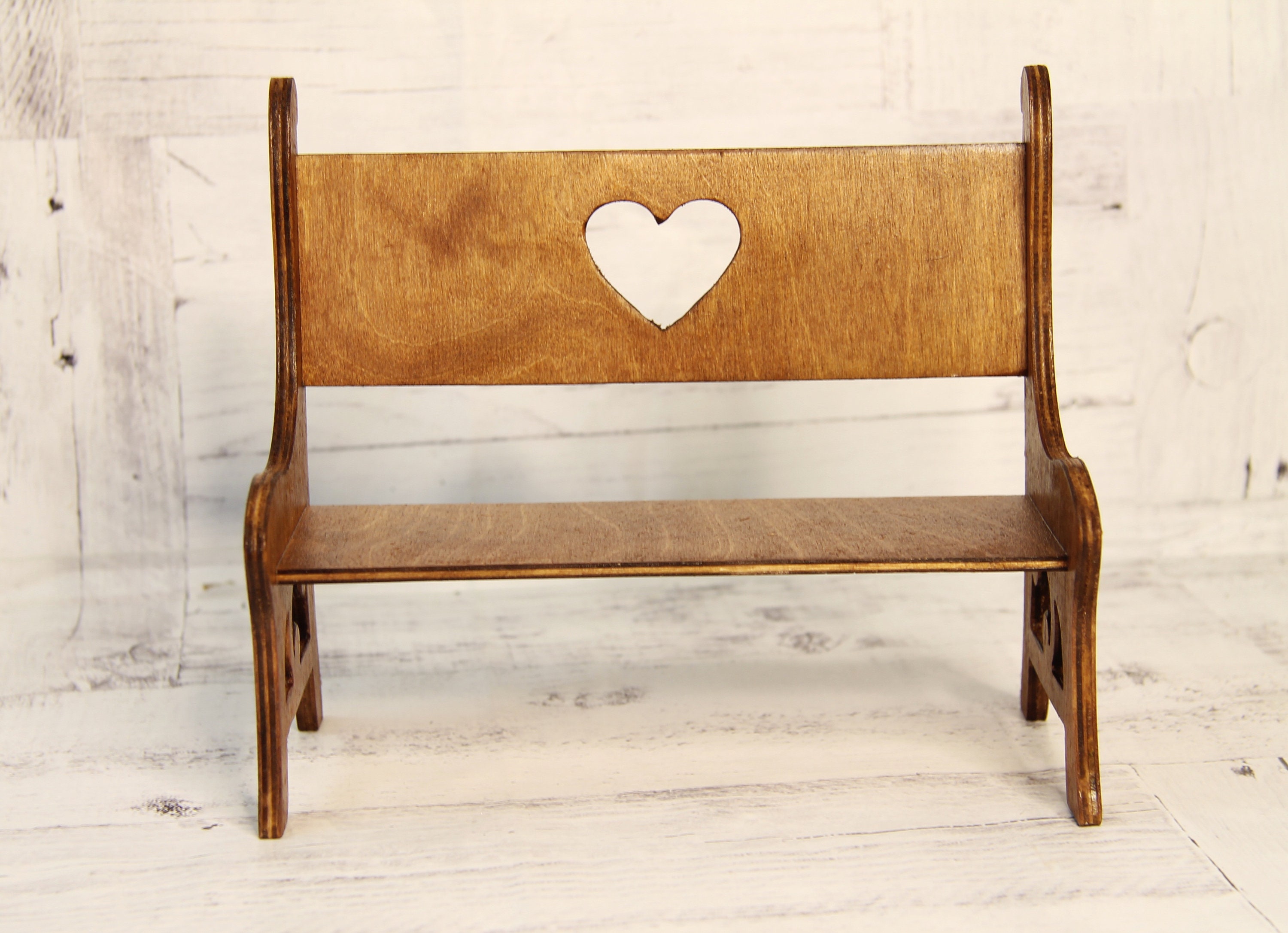 Wooden doll bench Miniature Doll bench Garden bench Etsy