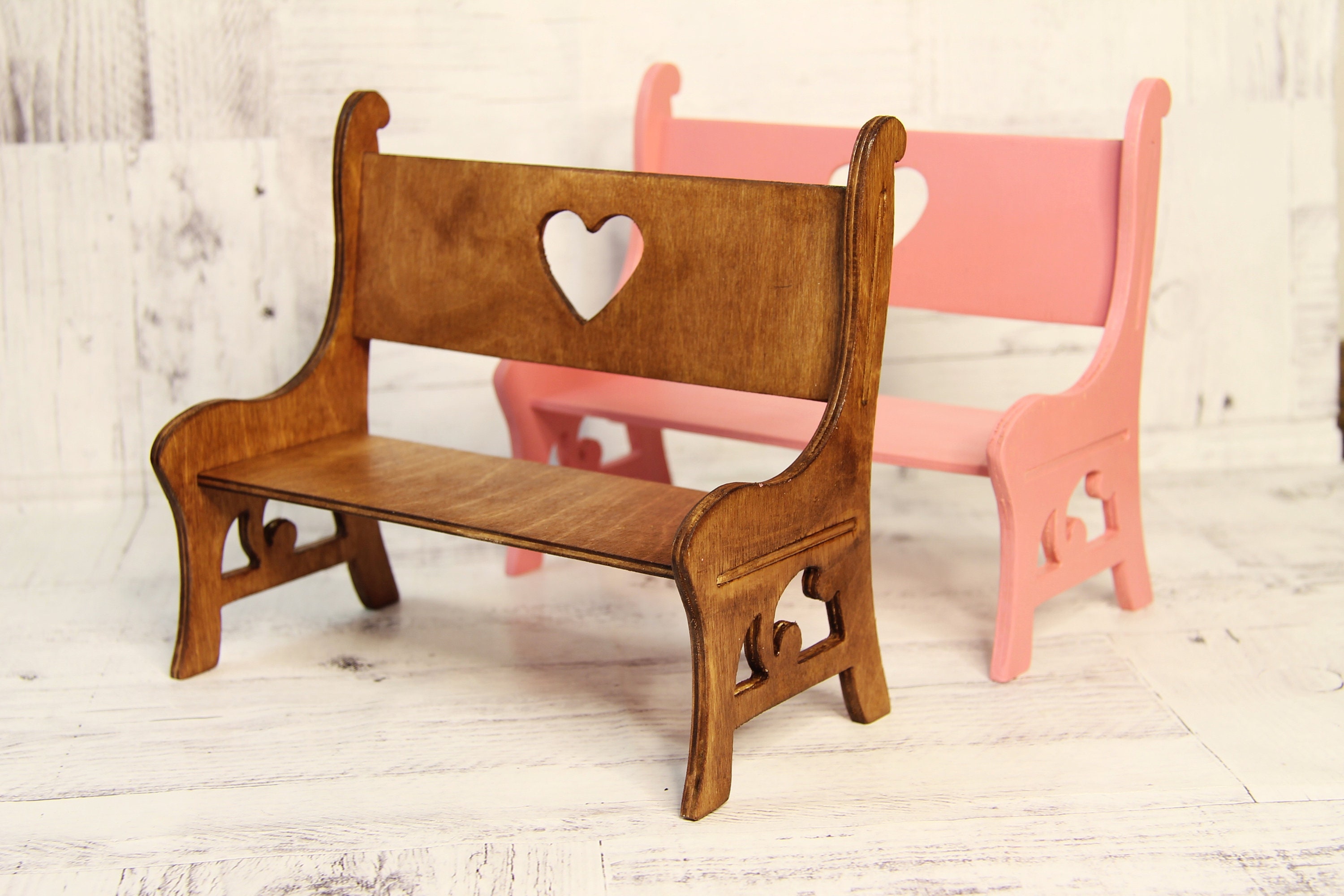 Wooden doll bench Miniature Doll bench Garden bench Etsy