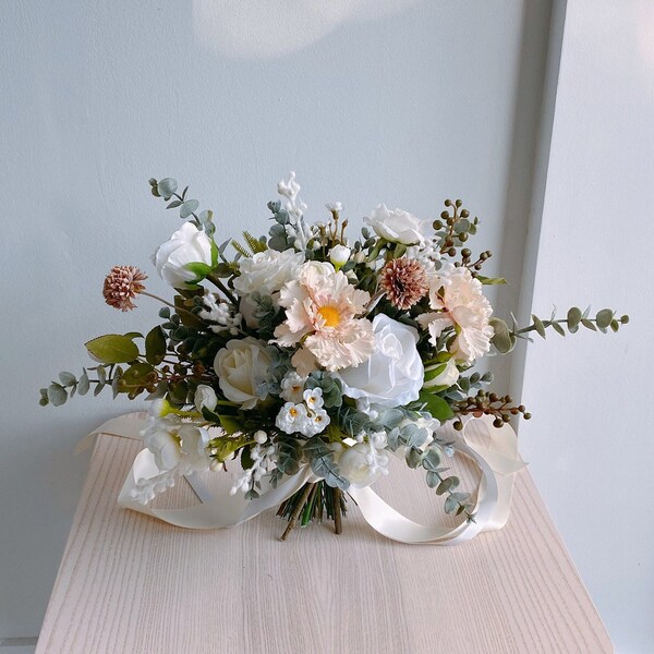 White Silk Flowers Etsy