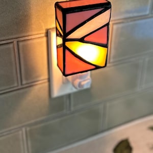 Handgefertigtes Glasmalerei Nachtlicht