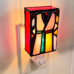 Handgefertigtes Glasmalerei Nachtlicht