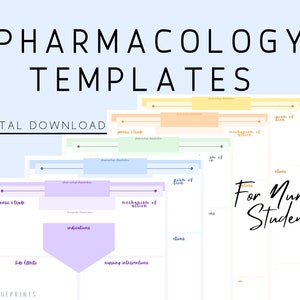 Pharmacology Study Templates