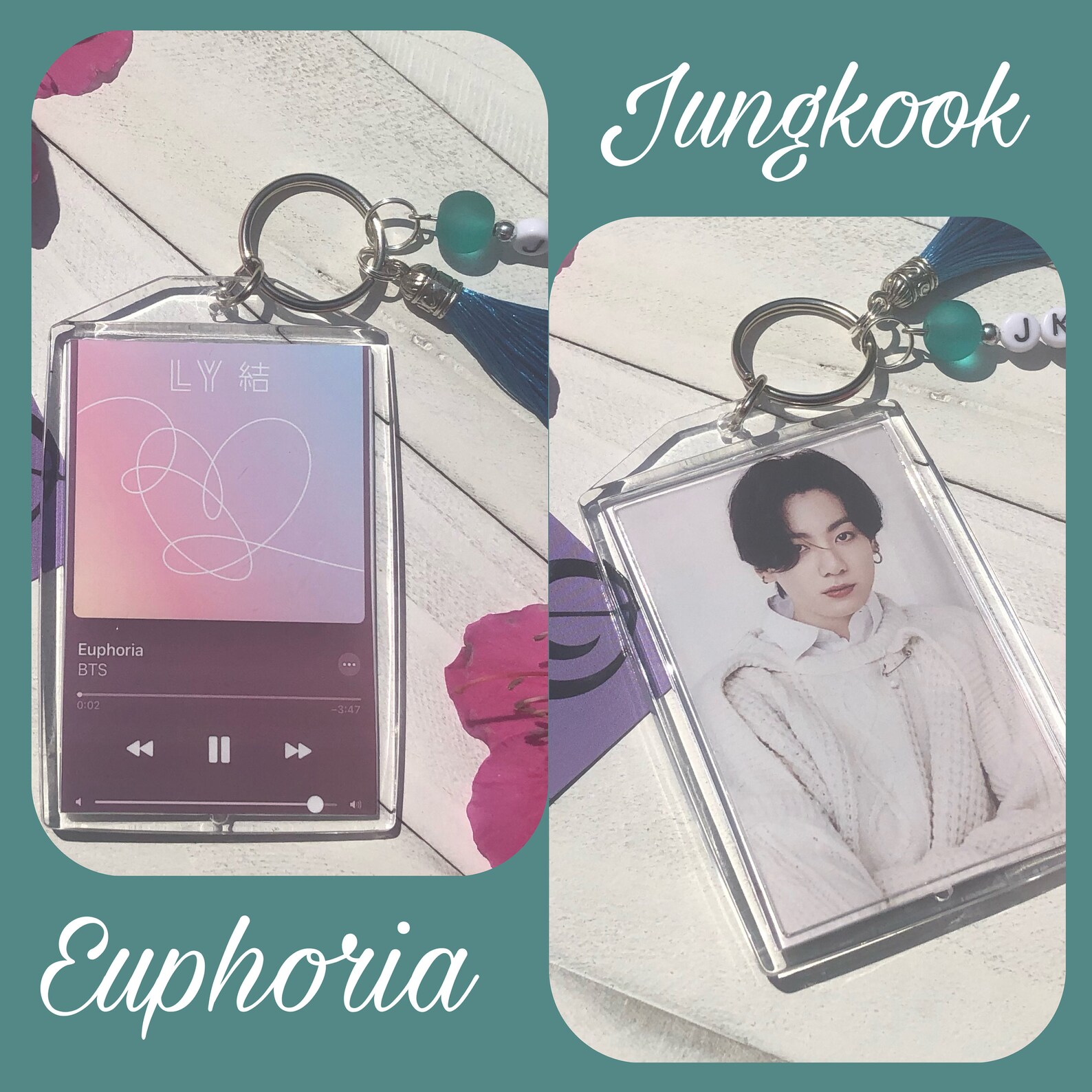BTSKeychainPhotosKPOPDouble SidedPersonalizedCustom Etsy