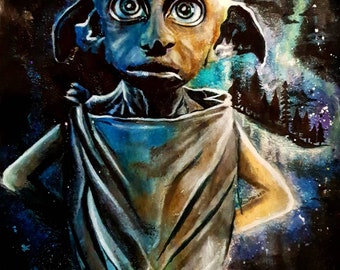 Dobby the Free elf from Harry Potter / fan art drawing PRINTS