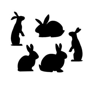 Bunny Silhouette SVG, png, dxf, eps, fichiers jpg inclus, fichier de coupe pour Cricut et machines à découper, Lapin,