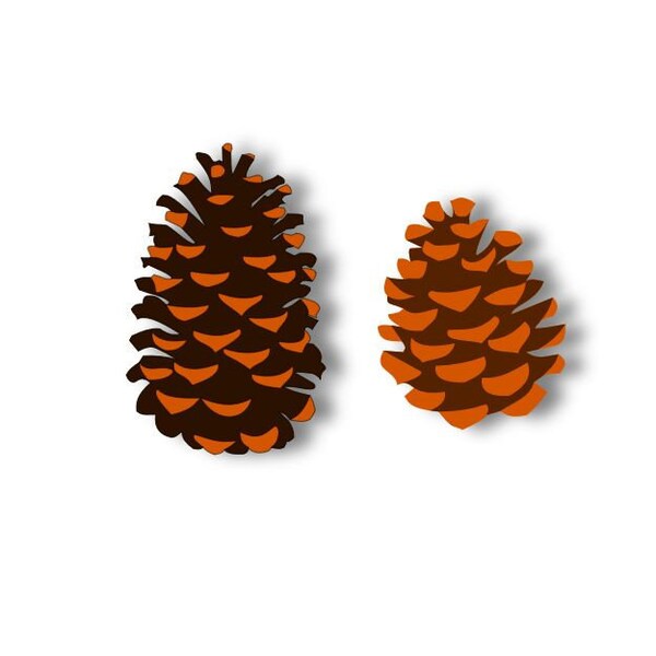 Pomme de pin stratifiée SVG, fichier de coupe, décoration ou embellissement de forêt, fichier de coupe numérique pour cricut, découpe à l’emporte-pièce