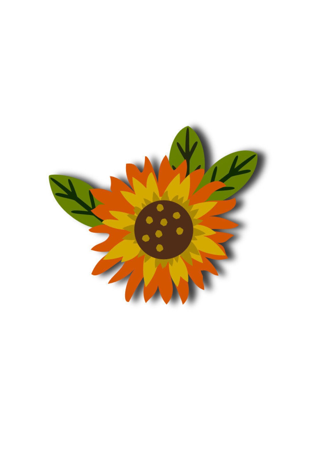 Sunflower SVG Layered Floral Die Cut SVG for Cricut Digital - Etsy